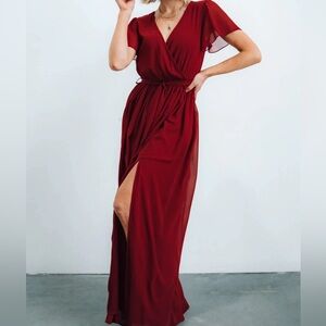 Baltic Born Kristina Maxi Dress in Maroon